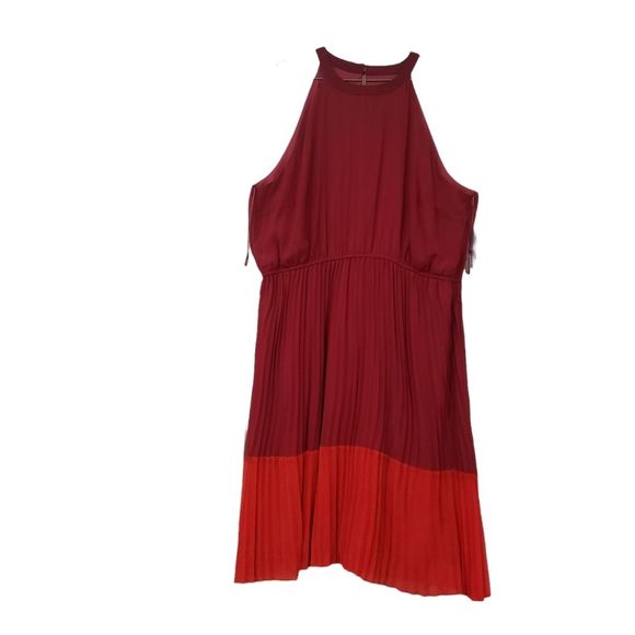 Sandra Darren Pleated Razzle Berry Colored Dress 26W - Picture 2 of 14